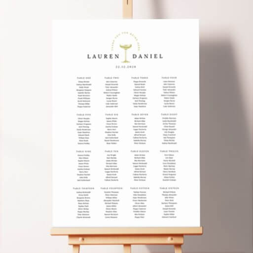 Wedding seating plan in 