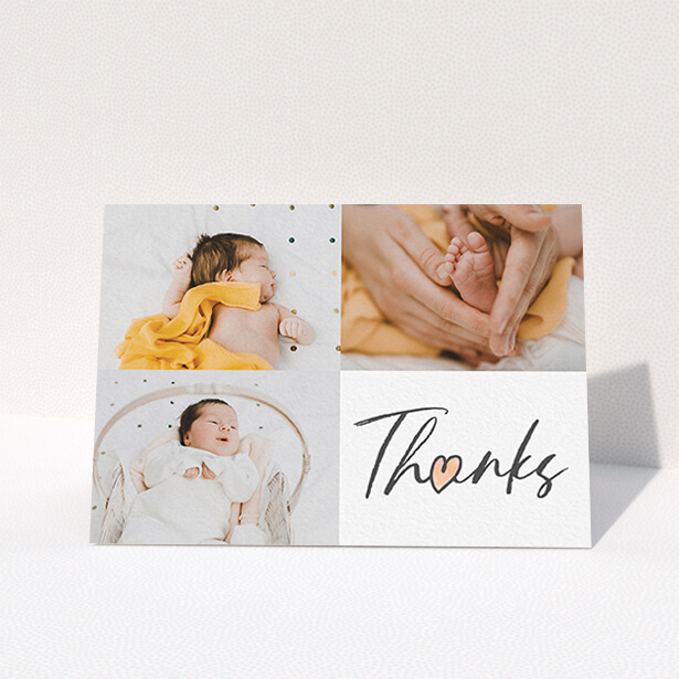 Baby thank you card titled 