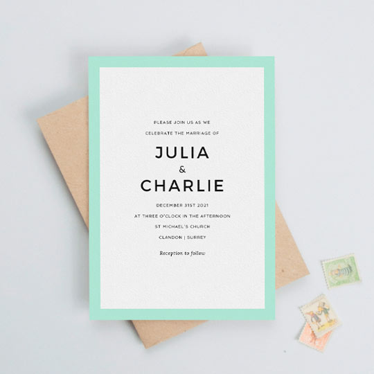 Simple Wedding Invitations – Personalise & Print | Utterly Printable